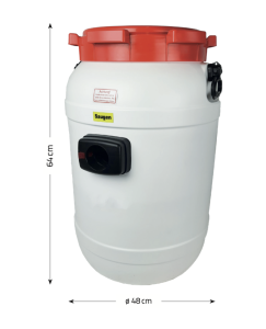 Preview: Rössle 65l Vorabscheider für MACH I inkl. Verbindungsschlauch & Filterschwamm